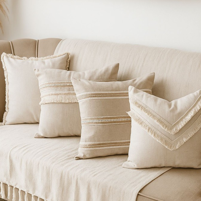 4 Capas de Almofadas Design Estilo Rustico Elegant