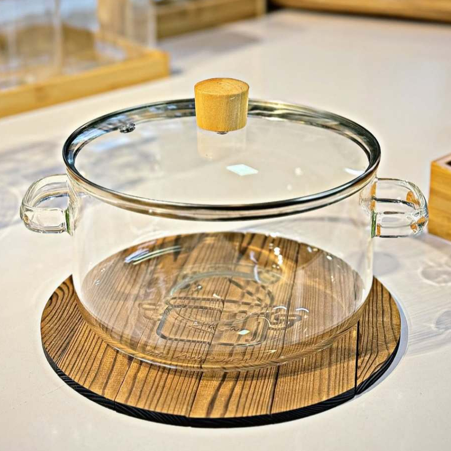 Panela de Vidro que vai ao fogo 1,8L Caçarola Ant