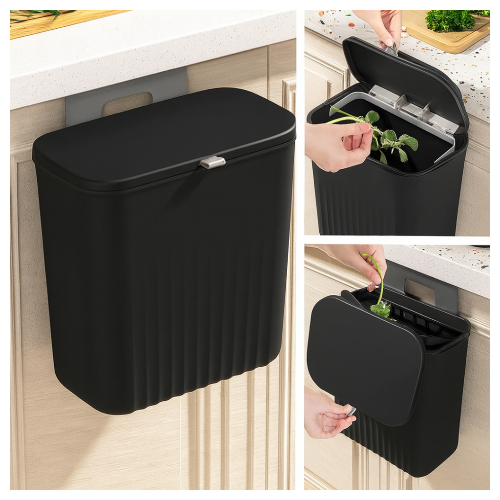 Lixeira de Cozinha Multiuso Suspensa 9 Litros Com 