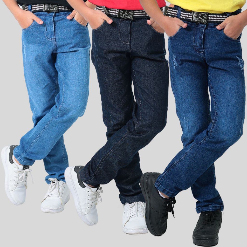 Calça Jeans Infantil Juvenil Kit Combo Masculino 