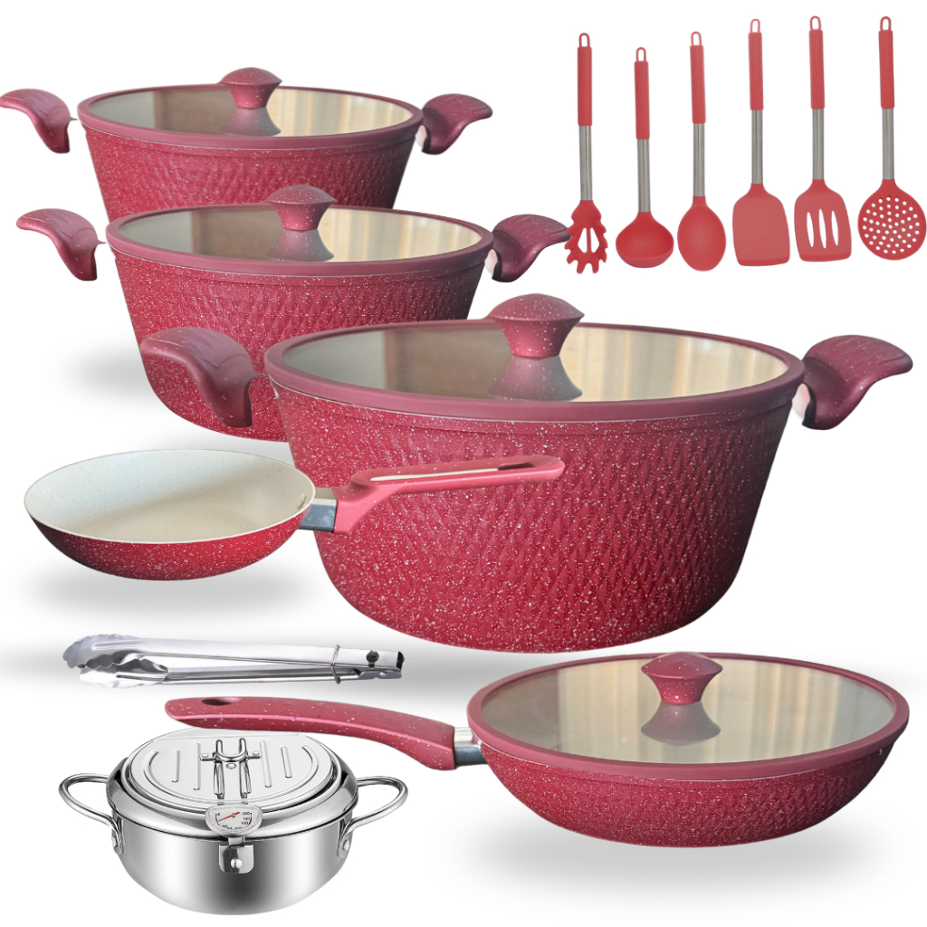 Jogo de panelas francesa Lavie H com 17 peças fog