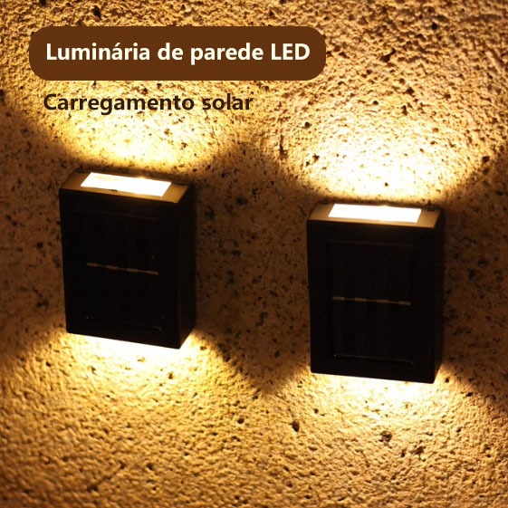 Luminária De Parede Solar Com Sensor À prova dá