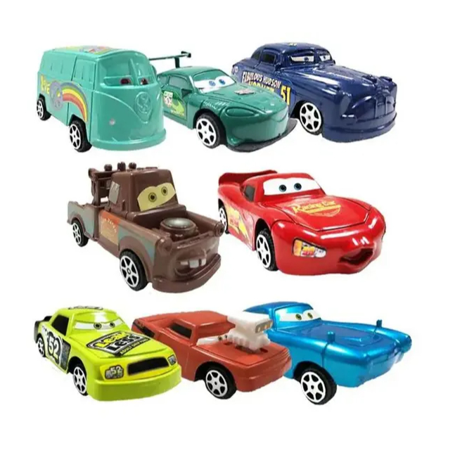 Kit 8 /KIT6 Carrinhos Coleção Filme Carros Relâ