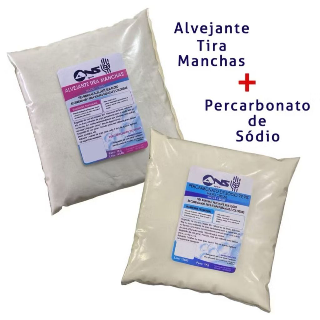 Tira Manchas Alvejante 1Kg + Percarbonato 1Kg