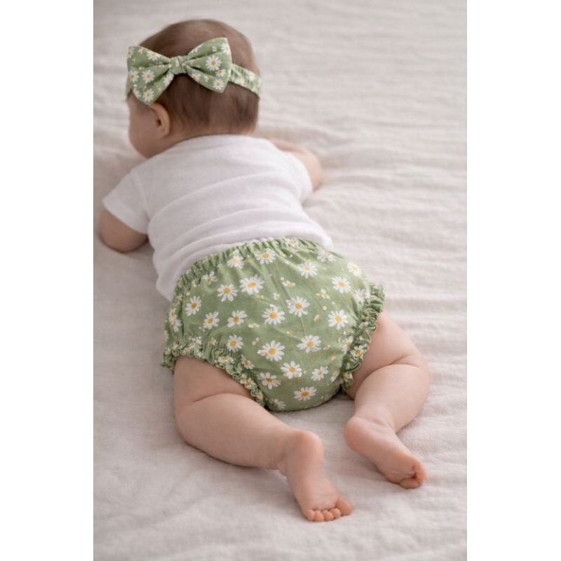 Kit Laço + Tapa Fralda Bebê | 100% Algodão | Fa