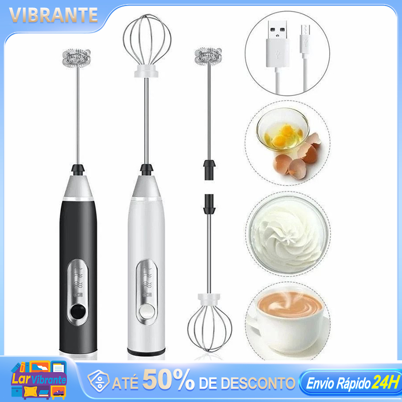 Kit1/Kit2 Mini Batedor Misturador Mixer Elétrico 