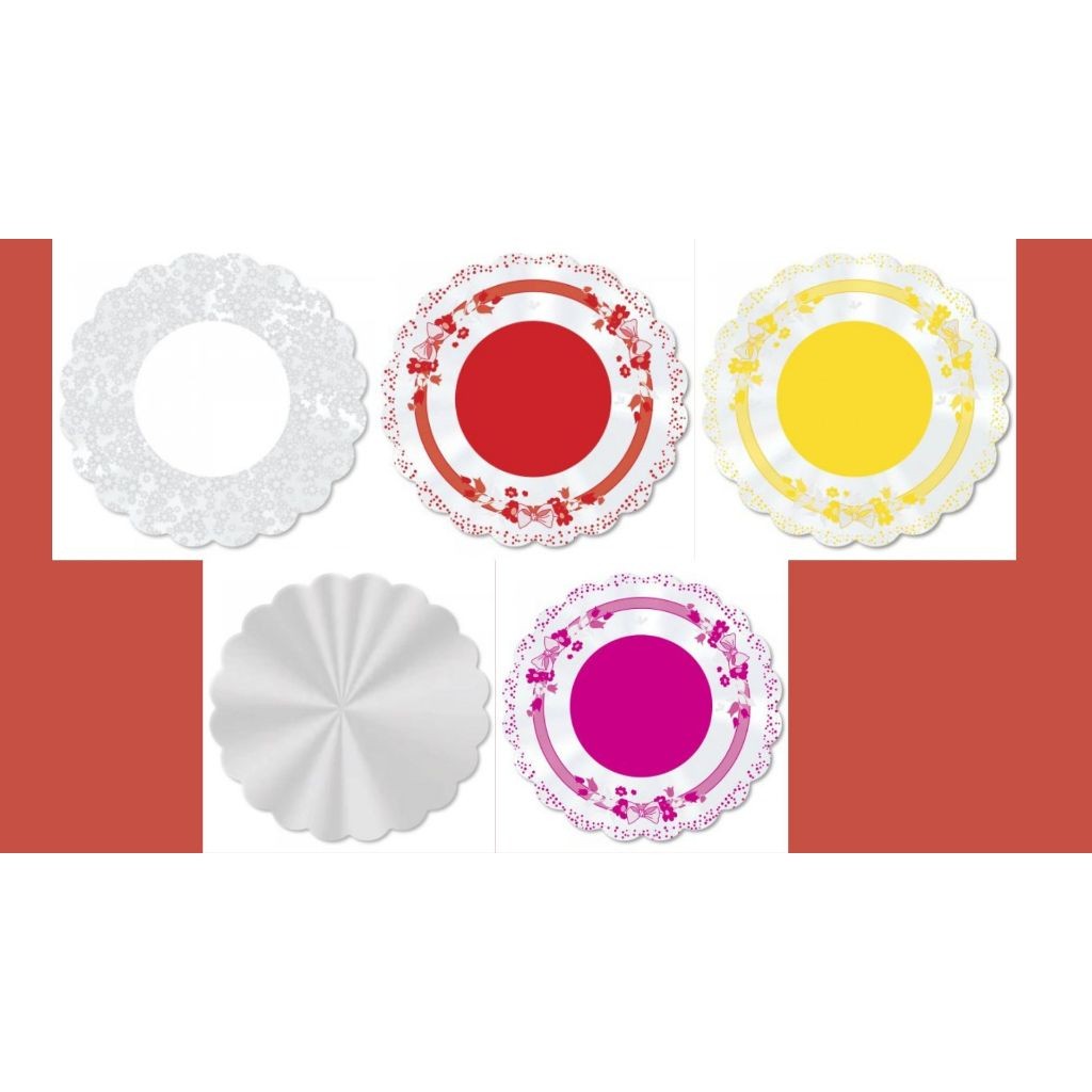 Poli redondo 38x38cm decorado 25 ou 50 folhas.