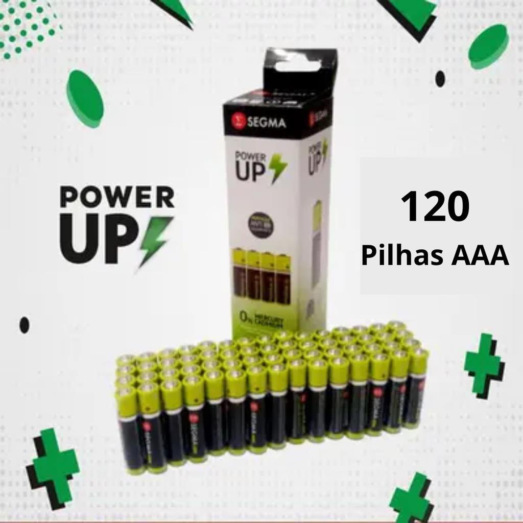 Pilha AAA Palito Comum Zinco Caixa com 120 Unidade