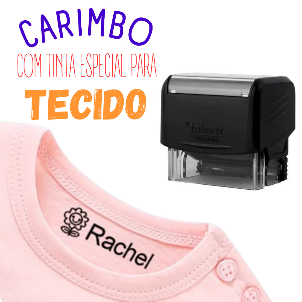Carimbo Personalizado com Nome para Tecido Roupa U