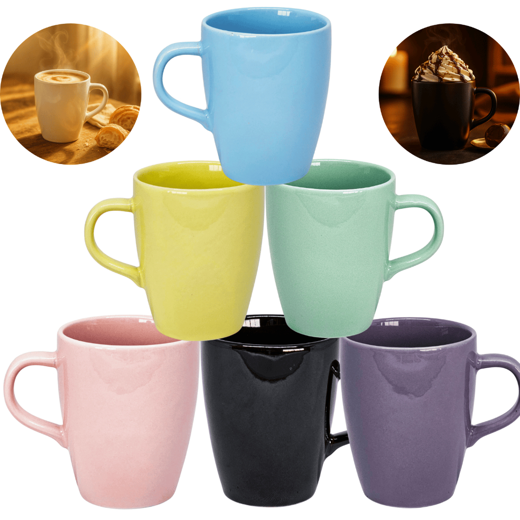 Kit 6 Xícaras Jogo Peças Porcelana Innovare Prem