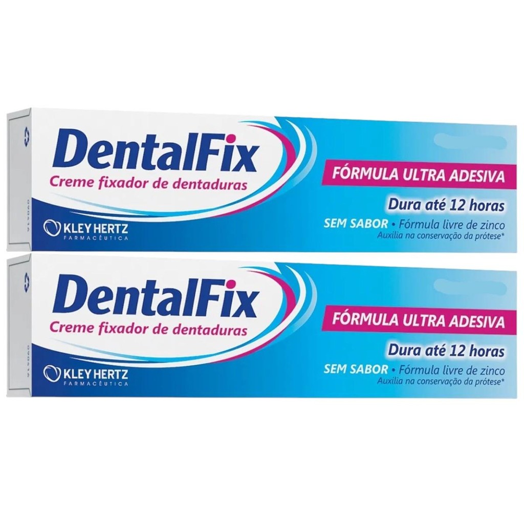Kit DentalFix Creme Fixador Sem Sabor Com 2 Un De 