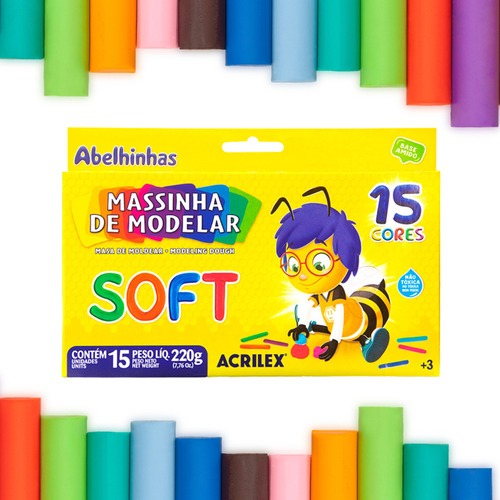 Massinha de Modelar Soft Acrilex 6 – 12 ou 1