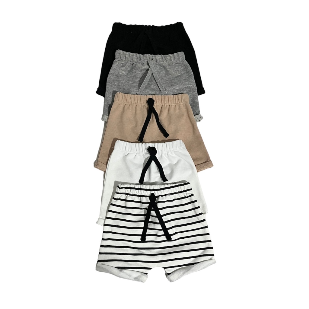 Kit 4 Shorts Bebê Recém Nascido Infantil Moletin