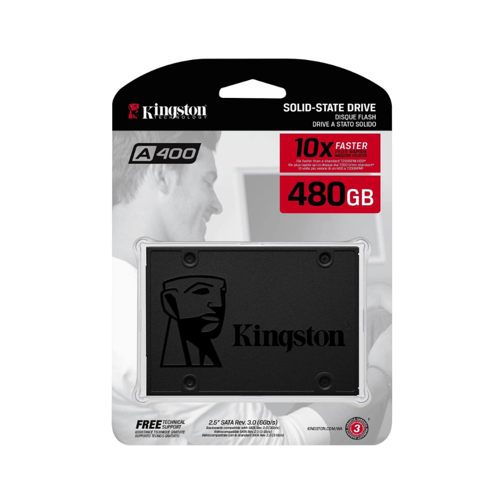 SSD Kingston A400 480GB SATA 3.0 6GB/s Interno Lei