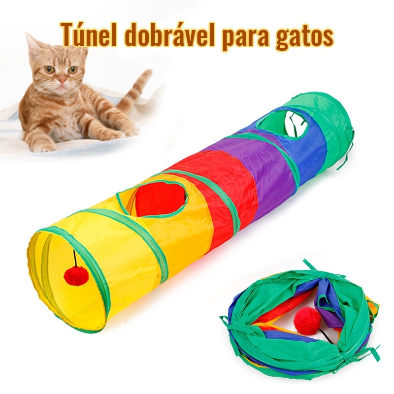 Brinquedo Para Pets Túnel Labirinto Para Gatos Co