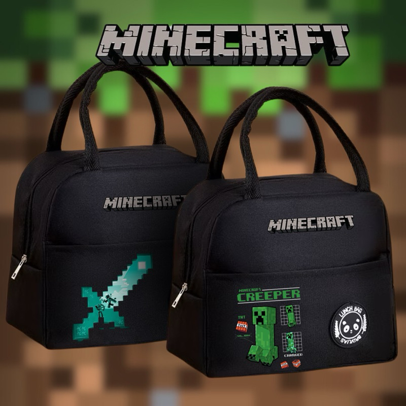 Bolsa Térmica Minecraft Modelo- Lancheira –