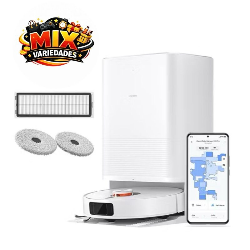 Robô Aspirador Xiaomi Vacuum X20 PRO 110/220V Lan