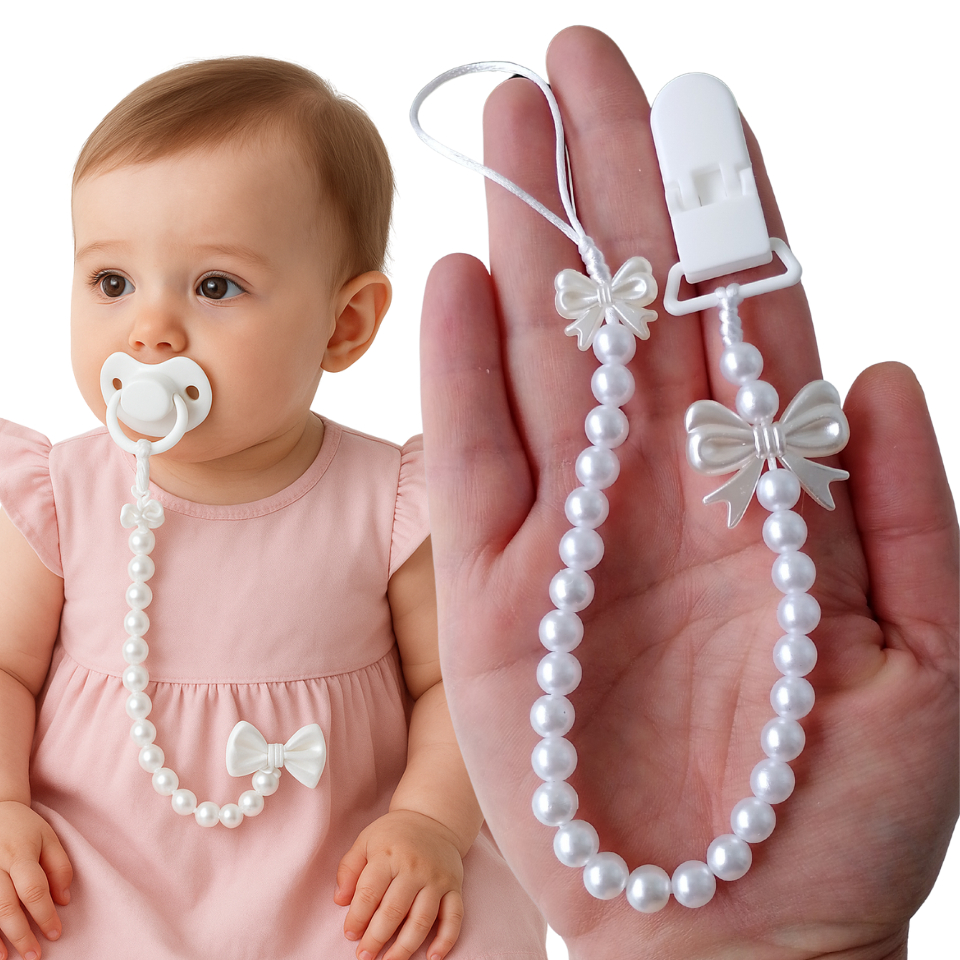 Prendedor de chupeta batizado personalizado anjinh