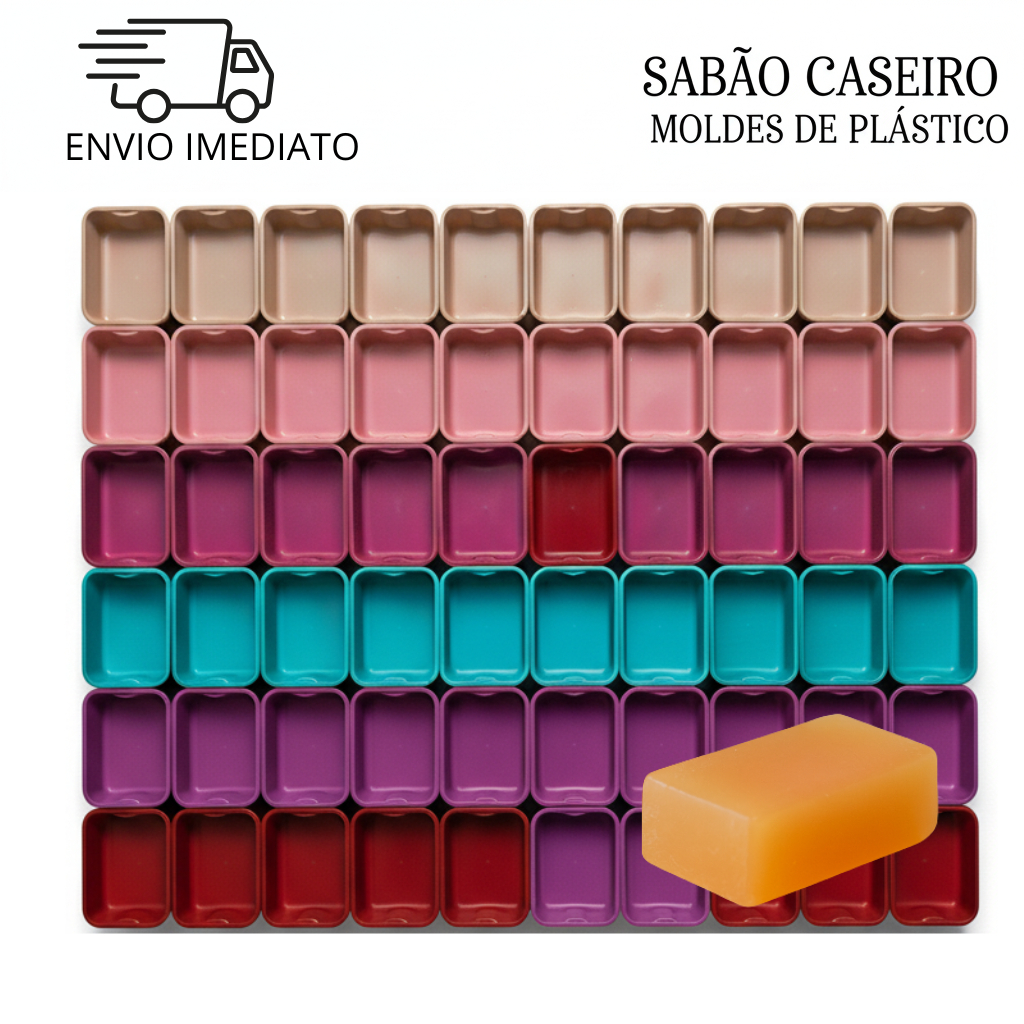 Kit Formas Sabão e Sabonete Artesanal 250ml Plás