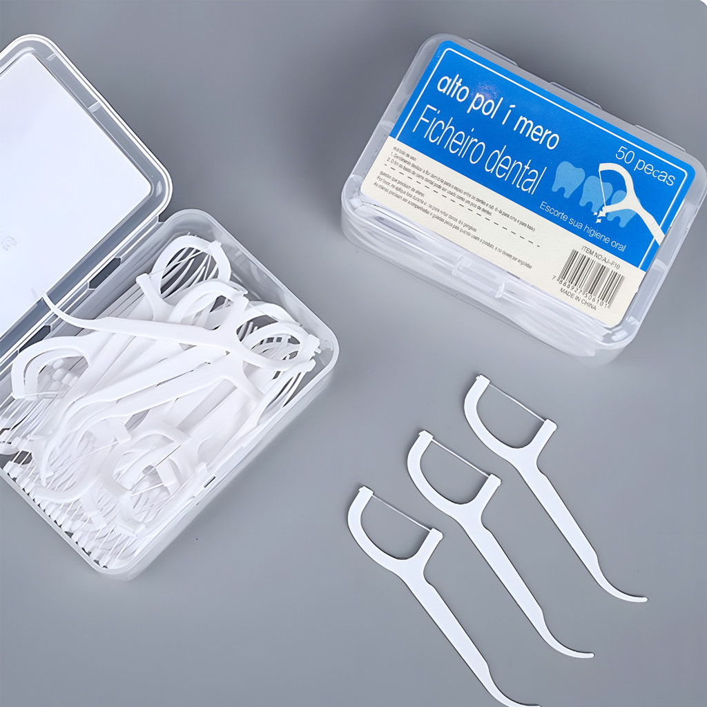 Kit 200 unidades Fio Dental Ultra Fino Arqueado Hi