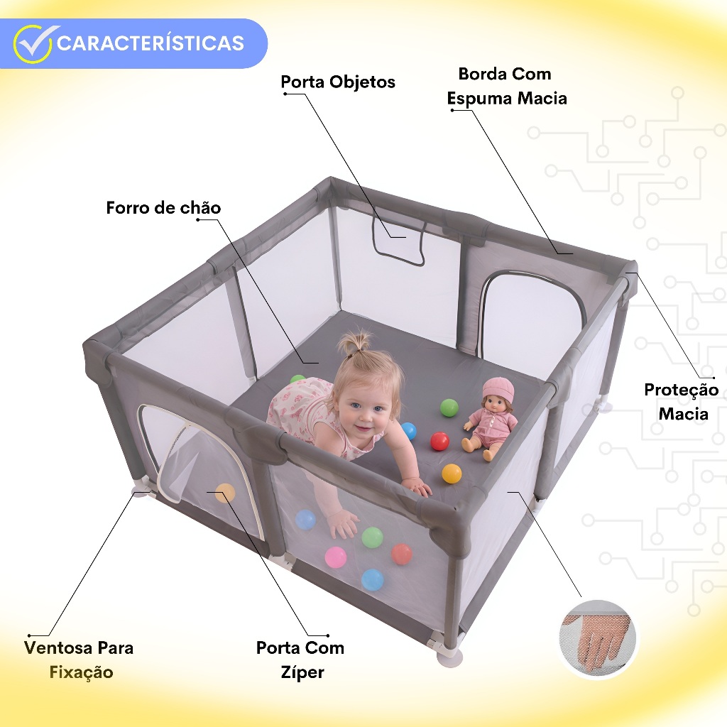 Cercadinho Proteção de Bebê Menino Menina Super