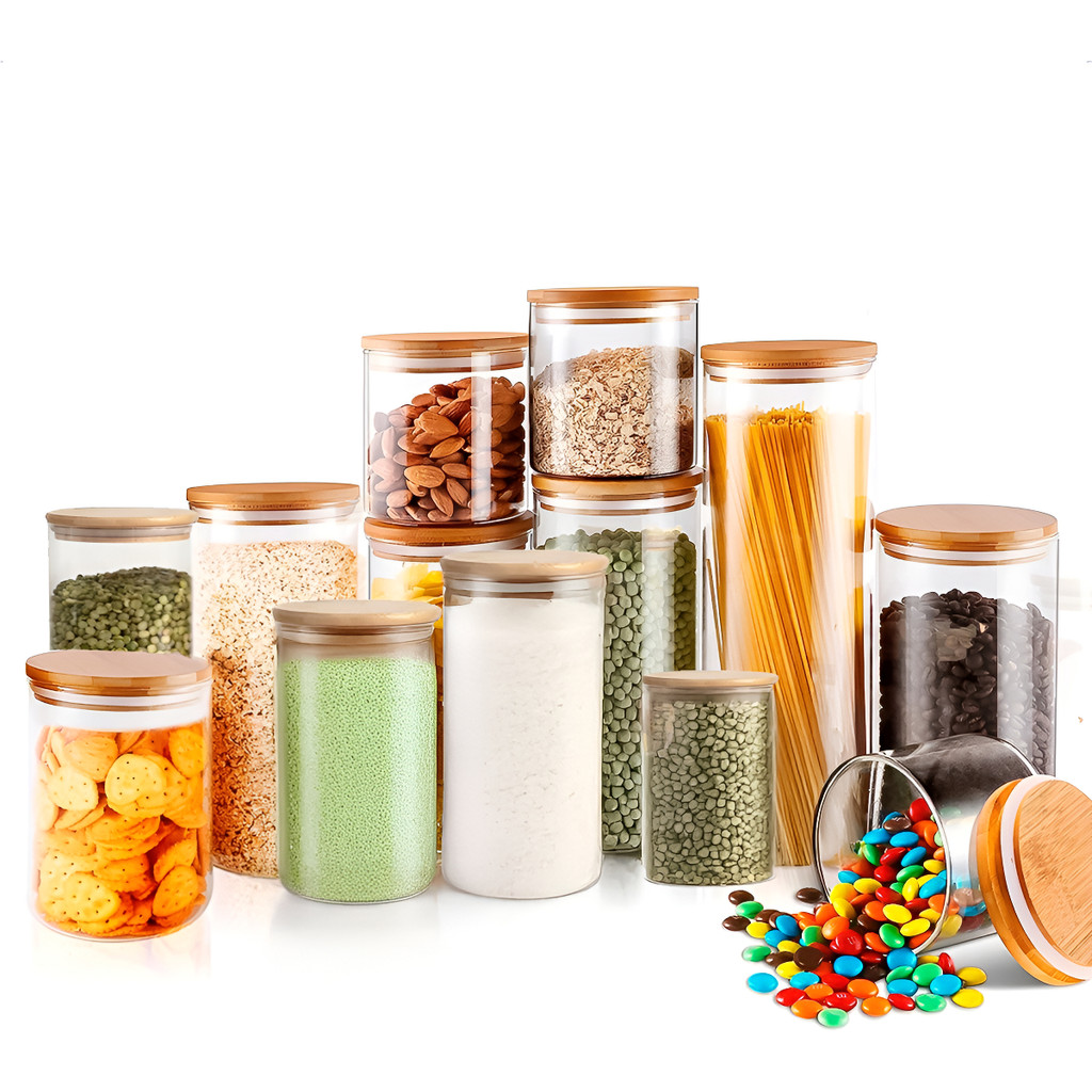 Kit 9/13 Potes Vidro Mantimentos Herméticos Com T