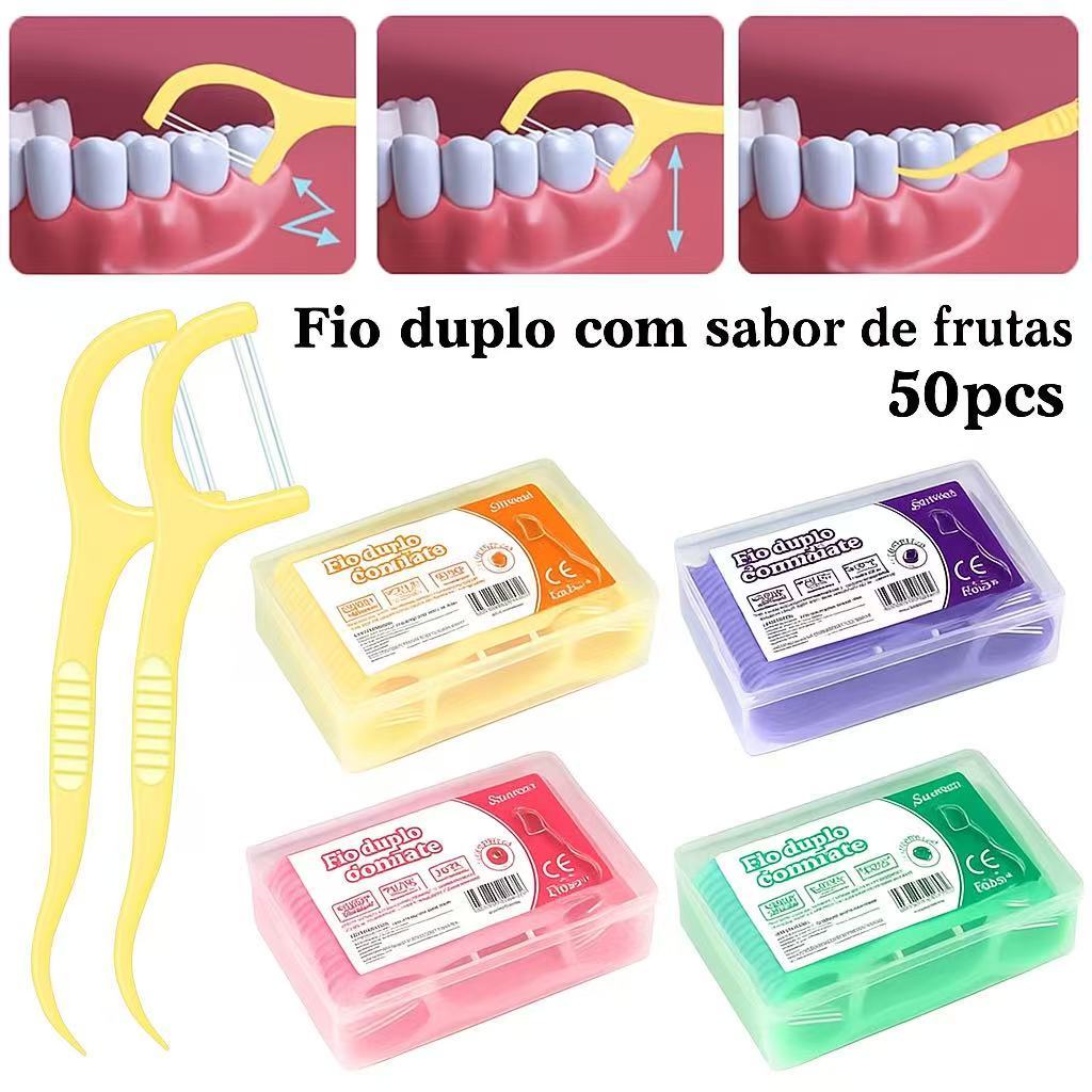 Fio dental infantil sabor frutas ultrafinos para l