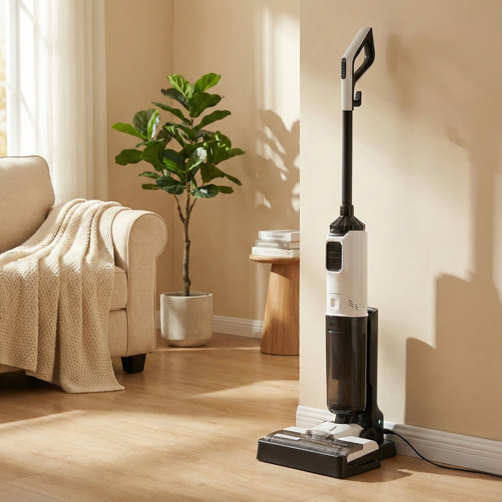 máquina de limpeza 3 em 1: aspiração, esfregame