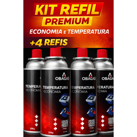 4 RefilSmart ObaGas Fogareiro Camping Macarico Cul