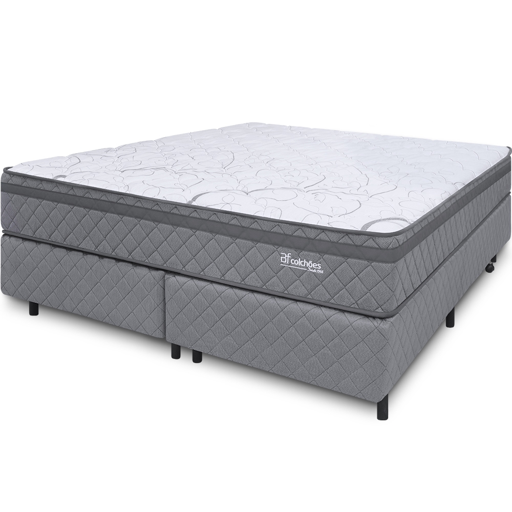 Cama Box com Colchão Queen Ortopédico Espuma D45