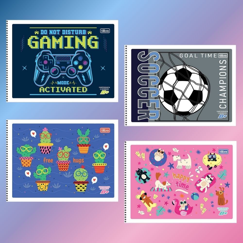 Caderno Espiral de Desenho e Cartografia D+ 96 Fol