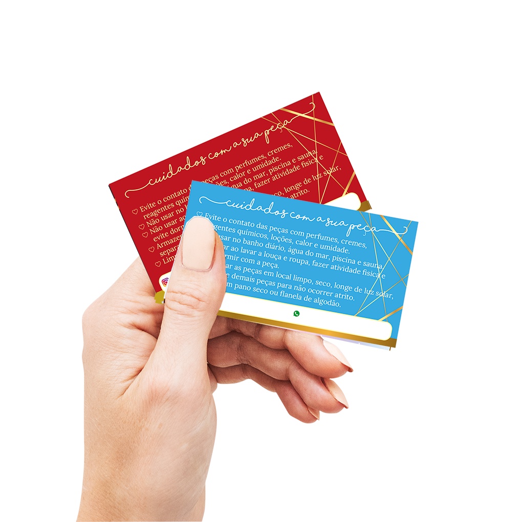 Cartão Cuidado com a sua peça – Bijouteria