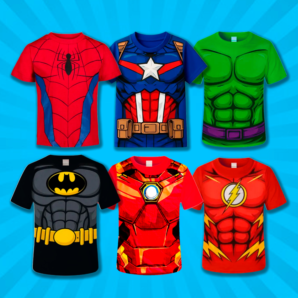 Camisa Heróis E Princesas Infantil E Juvenil ALTA