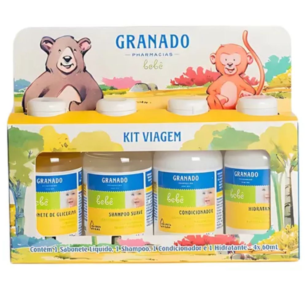 Kit Granado Bebe Sabonete de Glicerina Shampoo Sua