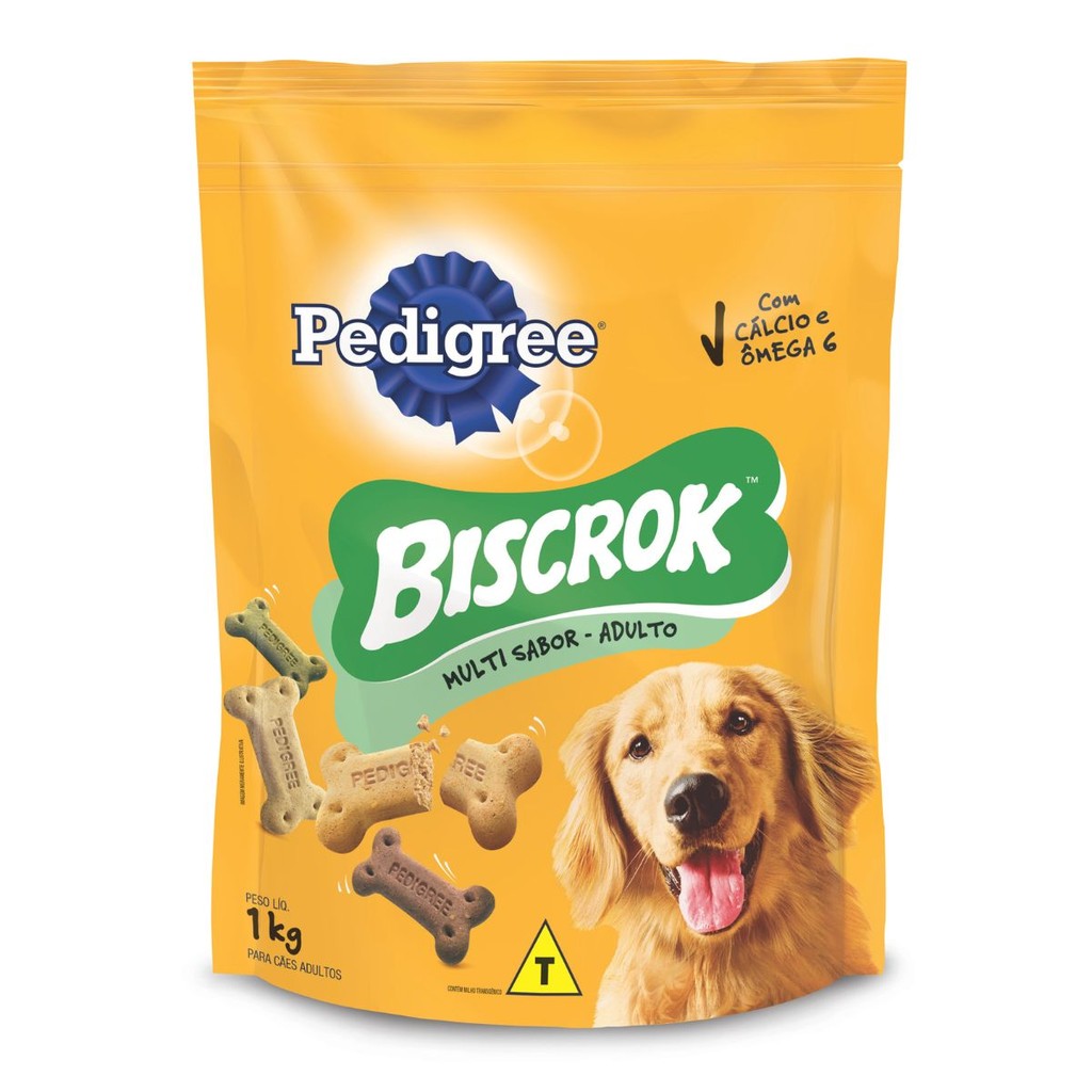 Pedigree Biscrok Biscoito Cães Adultos Multi Sabo