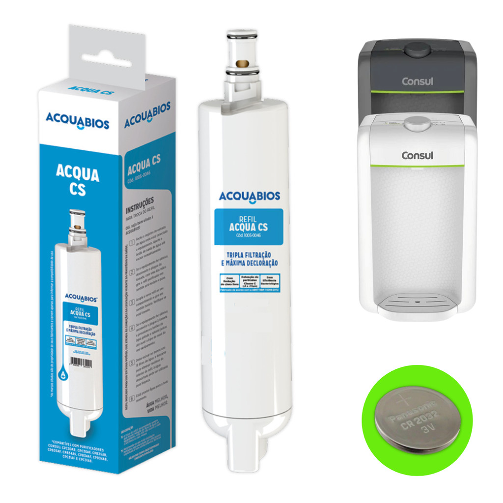 Refil Compatível com Filtro Consul Acquabios Puri