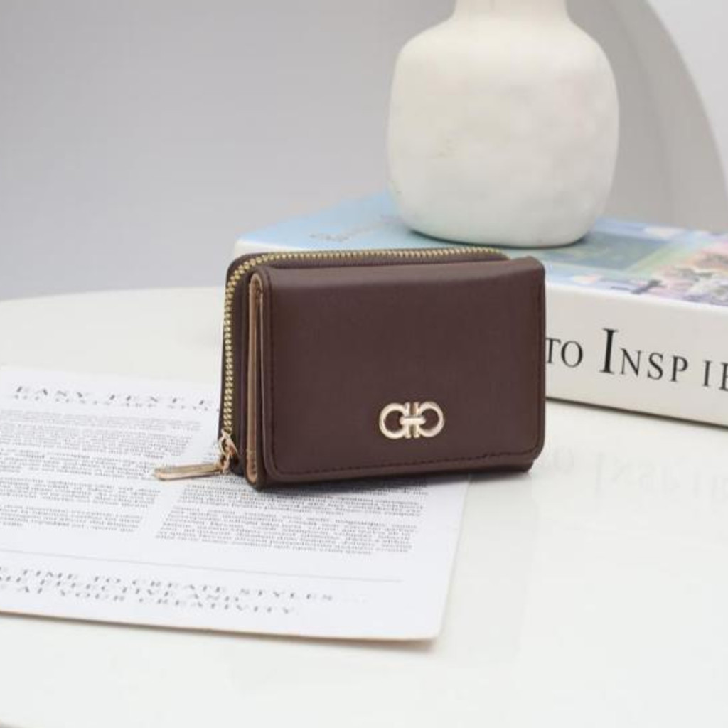 Carteira Pequena Feminina Couro Multi-Cartão Com 