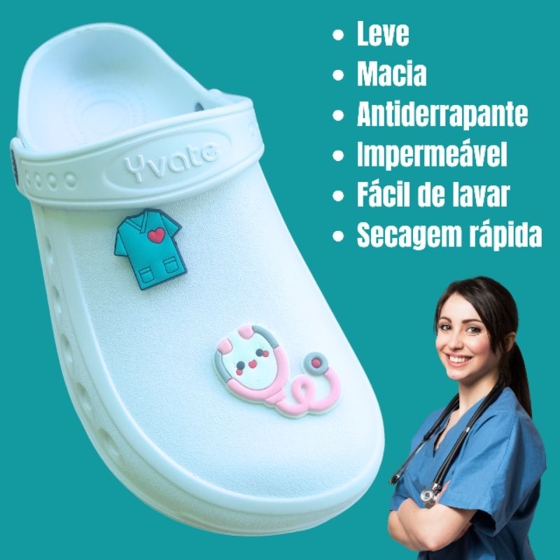 Sapato Branco Hospitalar Fechado Enfermagem Area d