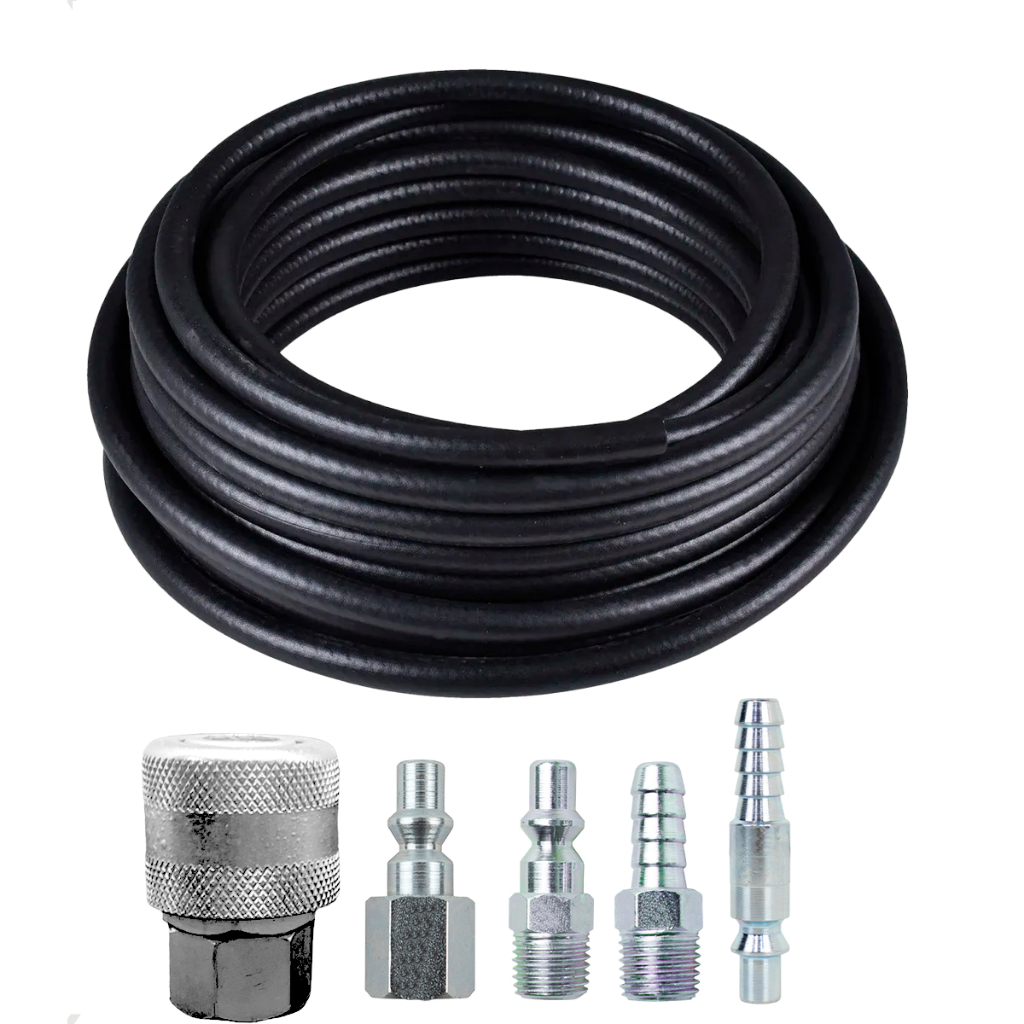 Kit Mangueira Preta Ar Água 5/16 para Compressor 