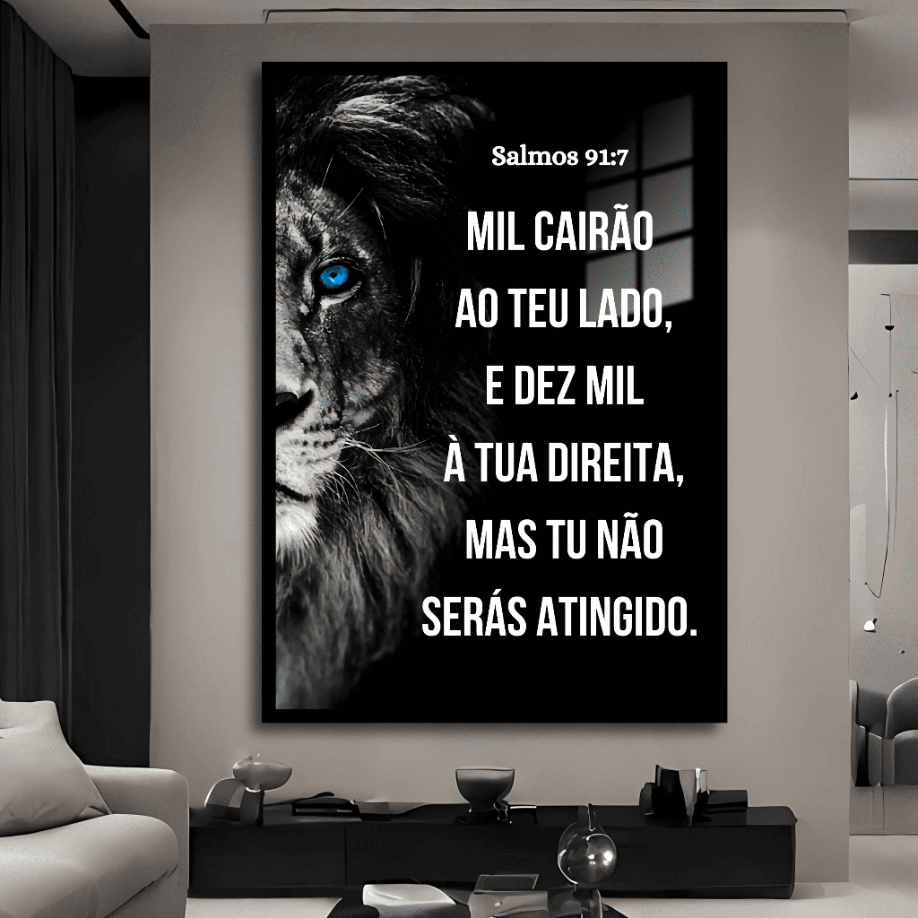 Quadro Decorativo Religioso Leão de Judá Salmos 