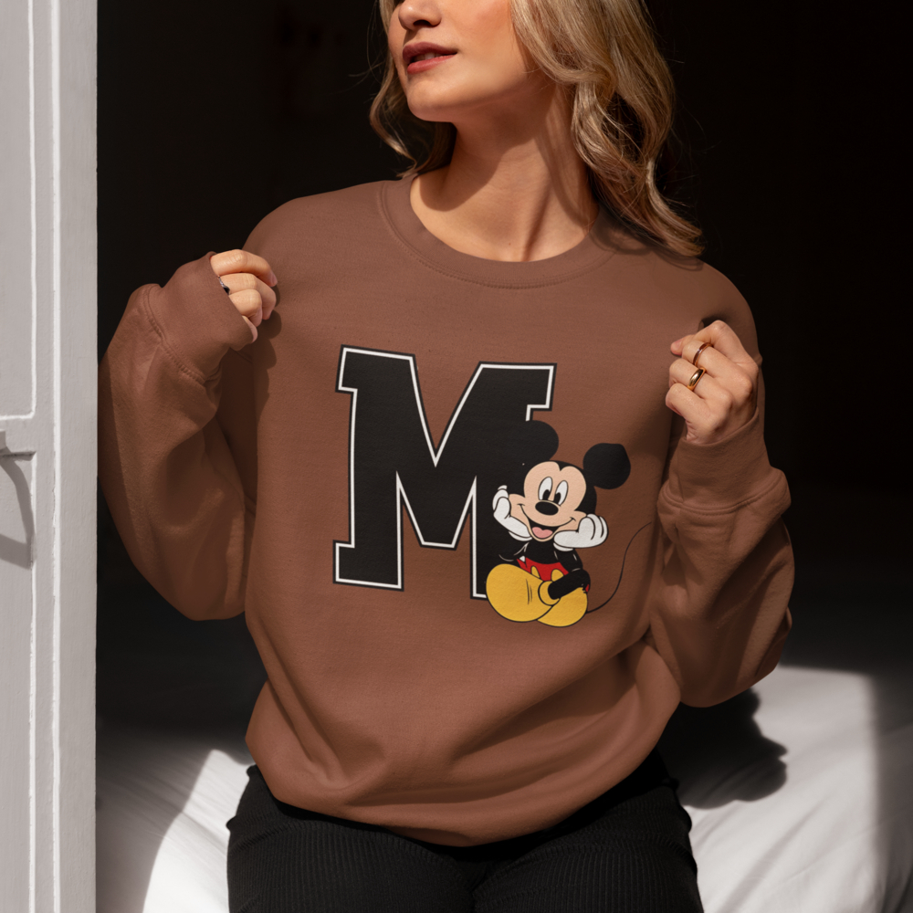 Moletom Flanelado Mickey Mouse Gola Redonda Unisse