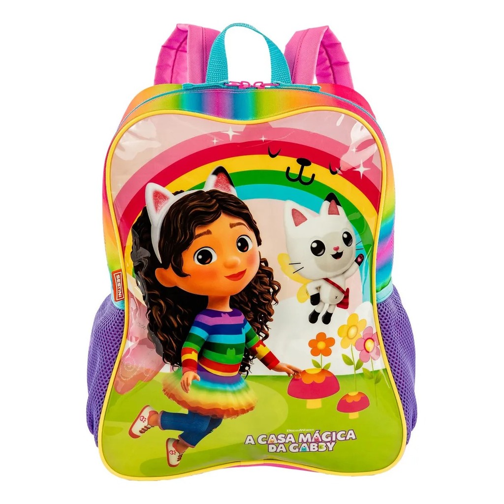 Mochila de Costa Escolar Infantil Casa Mágica Da 