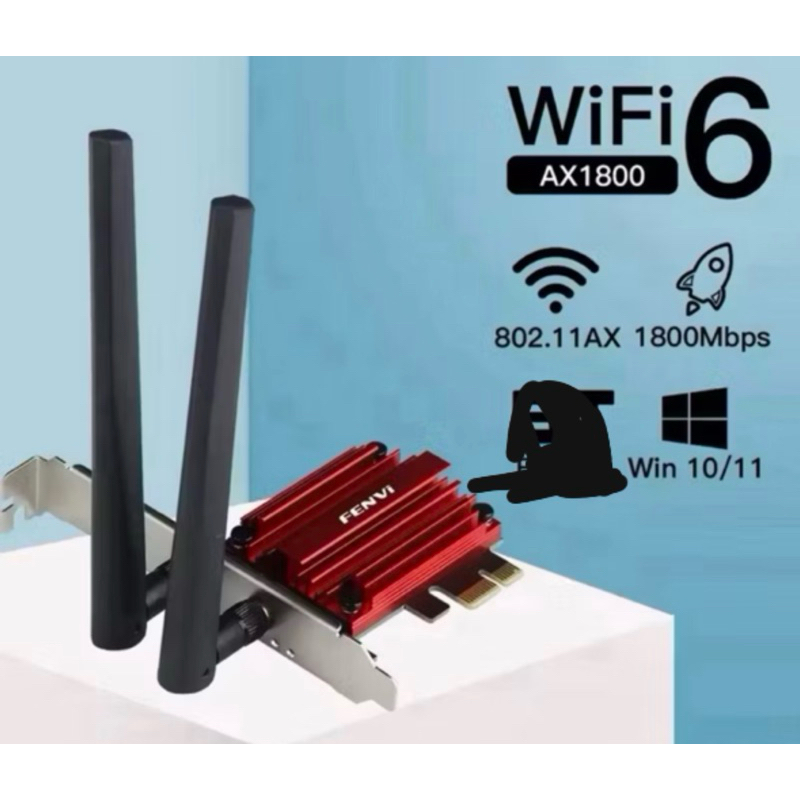 Placa wifi 6 Intel 1800 Fenvi Bluetooth 4.0 Adapta