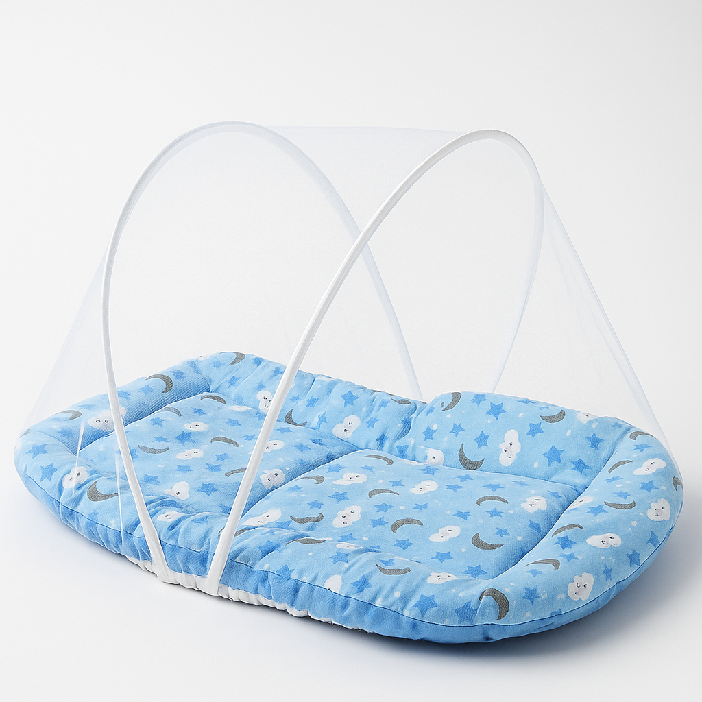 Berço Portátil com Mosquiteiro Dobrável  Colcho