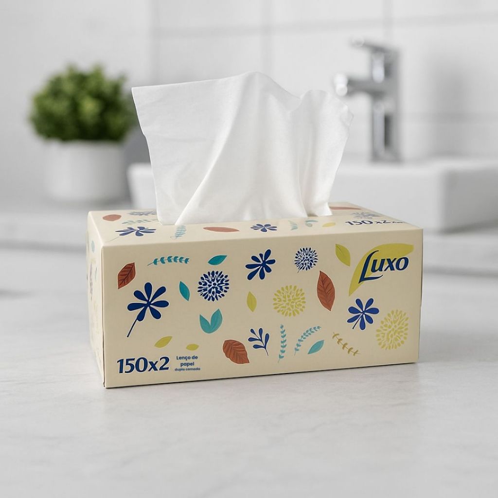 Lenço de Papel Luxo 150 Folhas Duas Camadas Len