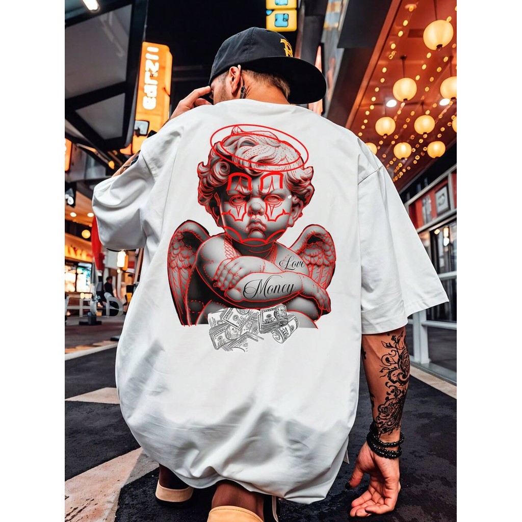 Camisa Camiseta Oversized Streetwear   Anjo Dinhei