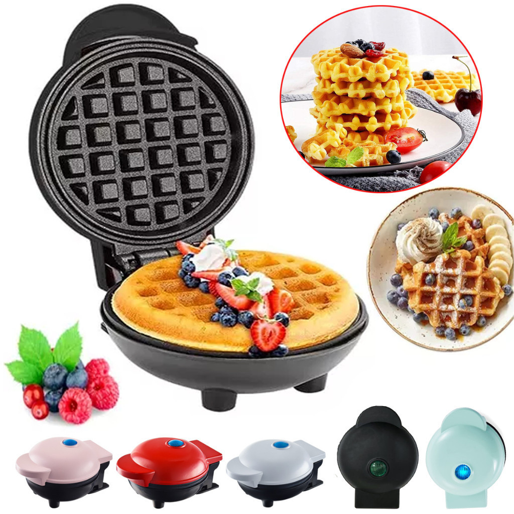 110V Mini Máquina de Waffles Elétrica Portátil 