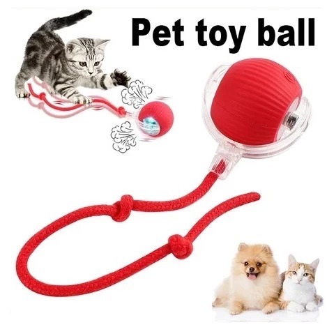 Bola de brinquedo interativa elétrica para gatos,