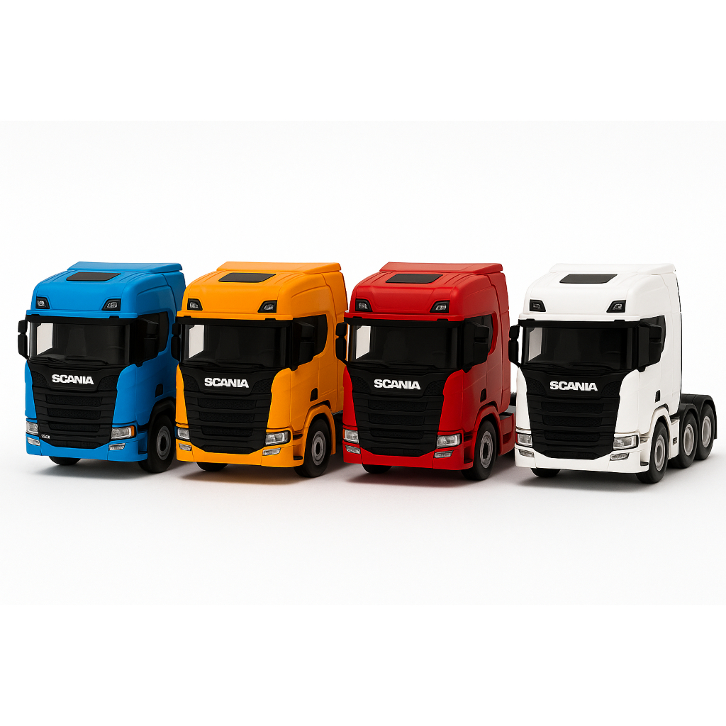 Miniatura Caminhão Scania 1/42 Trucado Metal com 