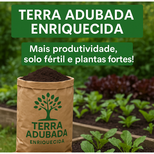 Terra Adubada Enriquecida  Solo Fértil | Ideal pa